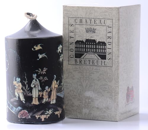 Bougie Chinoiseries Château de Breteuil noire laquée idée cadeau idéal