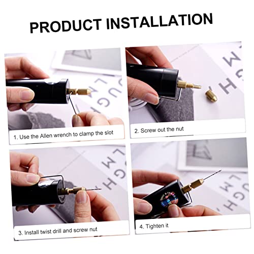 Mini taladro eléctrico recargable USB portátil miniatura 2