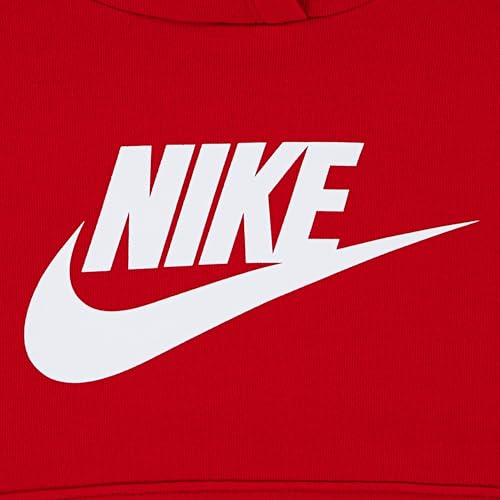 Image of Nike Kids' Sportswear Club Fleece Pullover Hoodie and Joggers 2-Piece Outfit Set (Large Swoosh Logo)