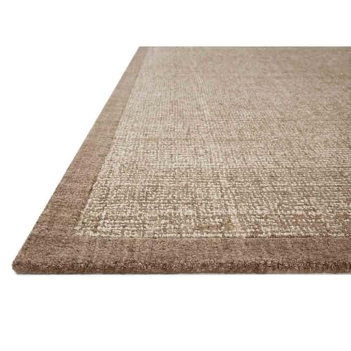 Image of Spectrum Pattern Wool Carpet with Loop Texture Yarn Anti Shedding Carpet Size 8x11 Feet A1 Beige & Brown Color