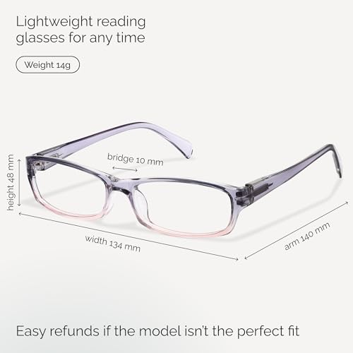 Image of Gaoye Reading Glasses for Women, 6 pack Fashion Readers for Women Men Spring Hinge Eye Glasses, Blue Light Reading Glasses