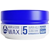 Allored Professional Keratin Therapy Hair Edge Styling Wax - Strong Hold Gummy Wax with Bubblegum Scent - 24 Hours Hold Edge Control Gel for Afro Hair - Aqua Hair Gel for Men & Women 150ml