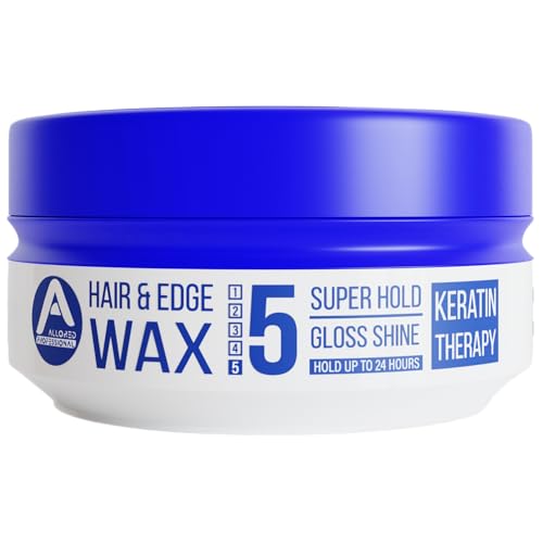 Allored Professional Keratin Therapy Hair Edge Styling Wax - Strong Hold Gummy Wax with Bubblegum Scent - 24 Hours Hold Edge Control Gel for Afro Hair - Aqua Hair Gel for Men & Women 150ml