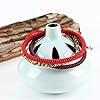 MENGLINA Tibetan Buddhist Bracelet with Red Rope Chinese Lucky Unisex Handmade Yoga Prayer Mala Bracelet with Adjustable Rope, Red, 9 Inch, Nylon, 9 inch, Nylon #3