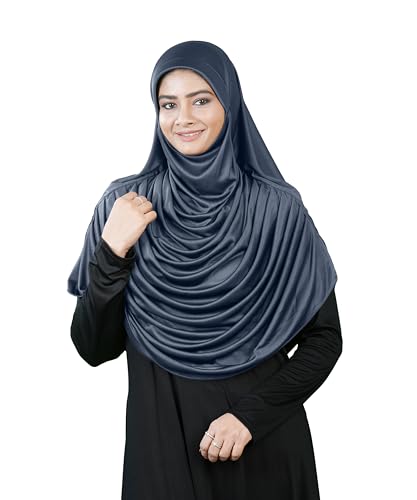 Image of Mehar Hijab Stretchable Frilled Hijab Scarf for Muslim Women | Soft Polyester Stylish Hijab for Women & Teenagers Faeezah Hijab