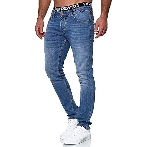 MERISH Jeans Herren Slim Fit Stretch Jeanshose Designer Hose Denim 9148-2100 Cover