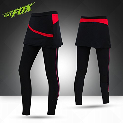 Generic Red, L : 2016 BATFOX Sports Long Bike Pants Women Yoga Climbing Hiking Cycling Tights Bicycle Pants Sweatpants Pantalones Ciclismo Mujer