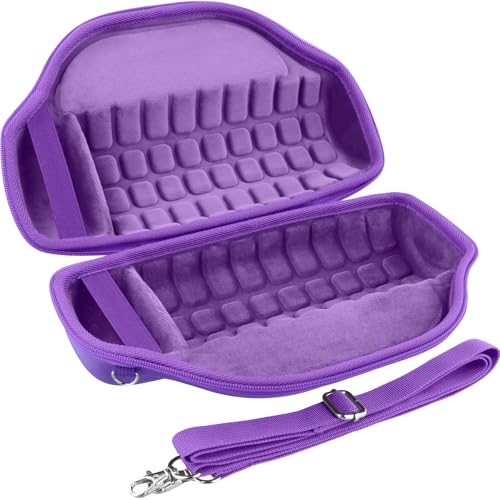 Image of co2CREA Case for JBL Charge 6 Portable Bluetooth Speaker, Purple | High-Density Foam Padding, Reinforced Handle, Detachable Shoulder Strap, Compact Lightweight Design, Dust Protection