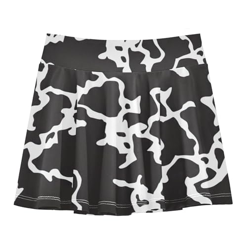 Black Camouflage Athletic Shorts for Girls Skorts Kids Tennis Skirts Cool Pink Butterfly 3t