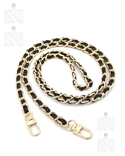 Zeayebsr 1pcs Cadena de teléfono portátil para Cuello con 4 Parches de Repuesto, cordón de Bolso de Piel sintética de Aluminio, cordón Universal, Largo y Correa antipérdida,