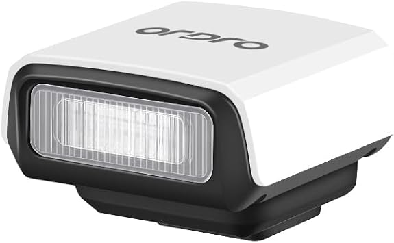 ORDRO FL-10 Mini Camera Flash Camera Flash Speedlite for Fuji/Sony/Nikon/Canon, Digital Film Cameras, Portable Mini hot Shoe Flashlight for DSLR Cameras White