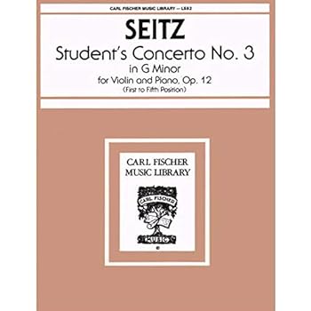 Student Concerto No. 3 in G Minor for Violin & Piano Opus 12