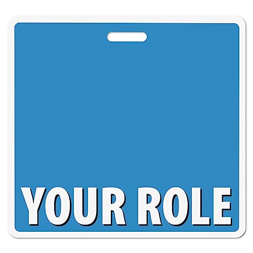 Custom Blue Badge Buddy Horizontal Double-Sided Card