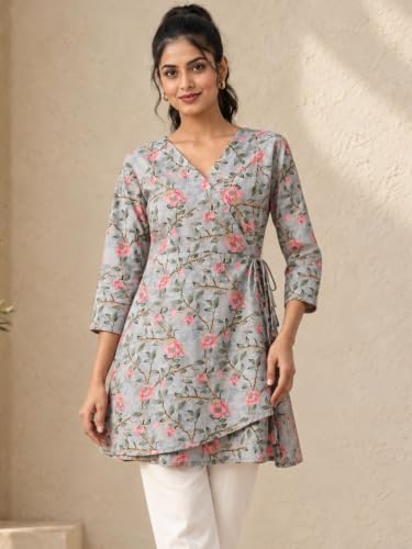 Image of feranoid Women Cotton Angrakha Kurti