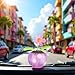 Solar Dancing Solar Powered Dancing Pink Flower in Colorful Shape Flip Flap Animated Bobblehead Dancer Window, Solar Powered Toys Sun Catcher Car Dashboard Decor Solar Power Kits