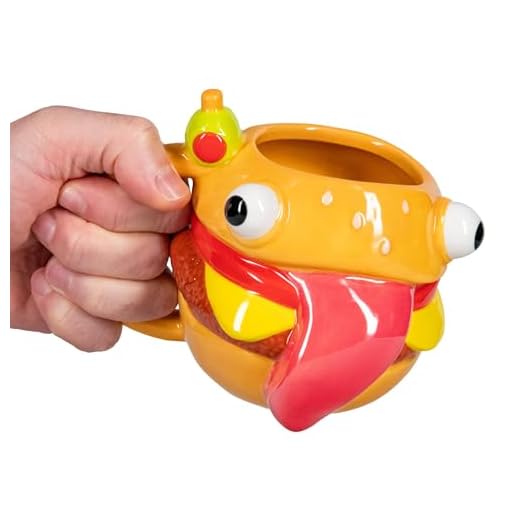 Paladone Fortnite Durrr Burger geformter Becher 450ml, offiziell lizenzierte Neuheit Gaming Keramik Kaffeetasse für Tee, heiße Schokolade und mehr, Geschenk für Jungen