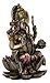 Top Collection Ganesh Statue Sitting on Lotus Pedestal - Lord of Success Sculpture in Premium Cold Cast Bronze with Colored Accents - 7.25-Inch Collectible Hindu God Ganesha Figurine