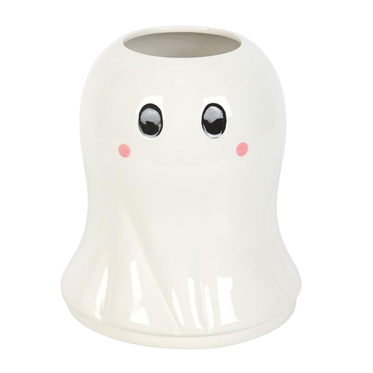 Ceramic Halloween Ghost Flower Vase Decor - White - Garden Greatness