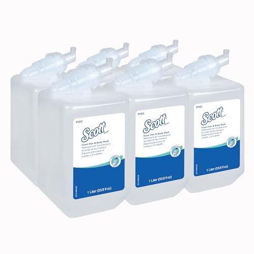 Image of Scott Professional Foam Hair & Body Wash, Bulk, 6 Refills, 1.0 L (91553)