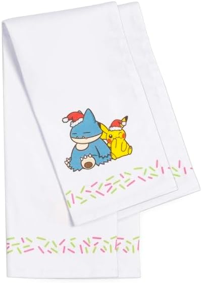 Pokémon Center: Pikachu & Munchlax Pokémon Holiday Paños de té (paquete de 2)