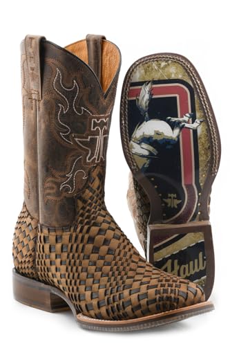Tin Haul Men's Dream Weaver Bronc Rider Western Boot Broad Square Toe - 14-020-0077-0475 TA 9.5 D(M) US