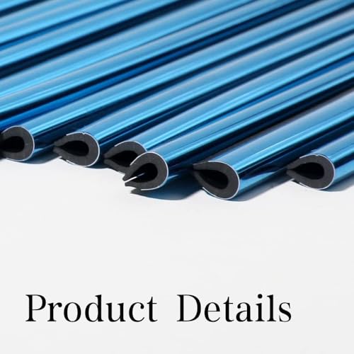 Image of Car Auto Air Conditioner Vent Outlet Trim Strip, DIY Decoration Chrome PVC Car Interior Moulding Trim Strip Line for All Straight Air Vent Outlet(20 Pieces Blue).