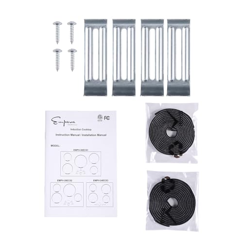 Image of Empava Built-in 24 in. 240V Electric Stove Smooth Surface Cooktop in Black with 4 Elements