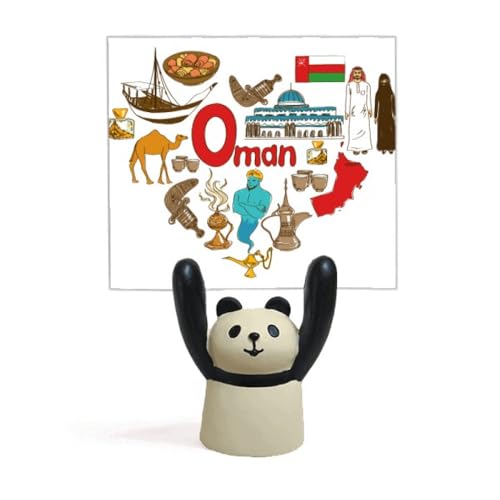 Porte-photo panda Oman avec mémo clip coeur pour bureau mignon