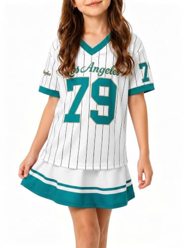 Image of LUKYCILD Baby Girls Summer Clothes Casual Clothing Suit Short Sleeve Striped T-Shirt +Pants