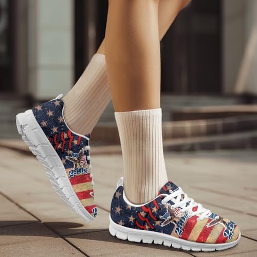 Image of GIFTPUZZ Mens Lace Up Athletic Trainers Running Sneakers Wedge Breathable Gym Lightweight Sports Tennis Shoes