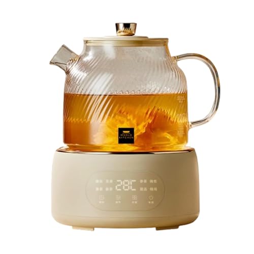 Teiera salutare, bollitore elettrico automatico multifunzionale con filtro, teiera in vetro isolante per uso domestico per bollire l'acqua, tè ai fiori, tè alla frutta, tè allo zenzero