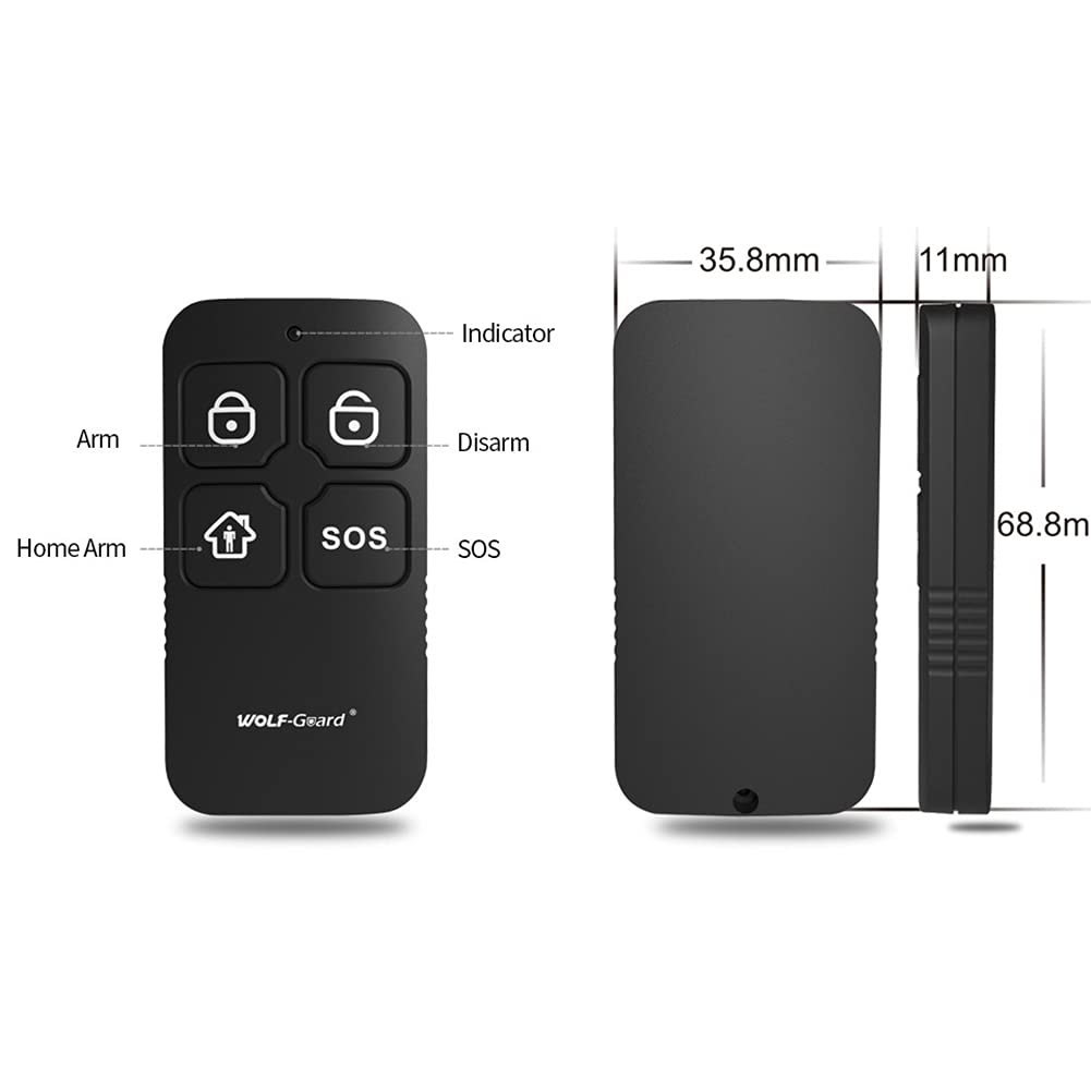 Wolf Guard 110 dB Außensirene Alarmanlage 433 MHz mit Anti-Haustier PIR Bewegungsmelder/Fernbedienung für Haussicherheit