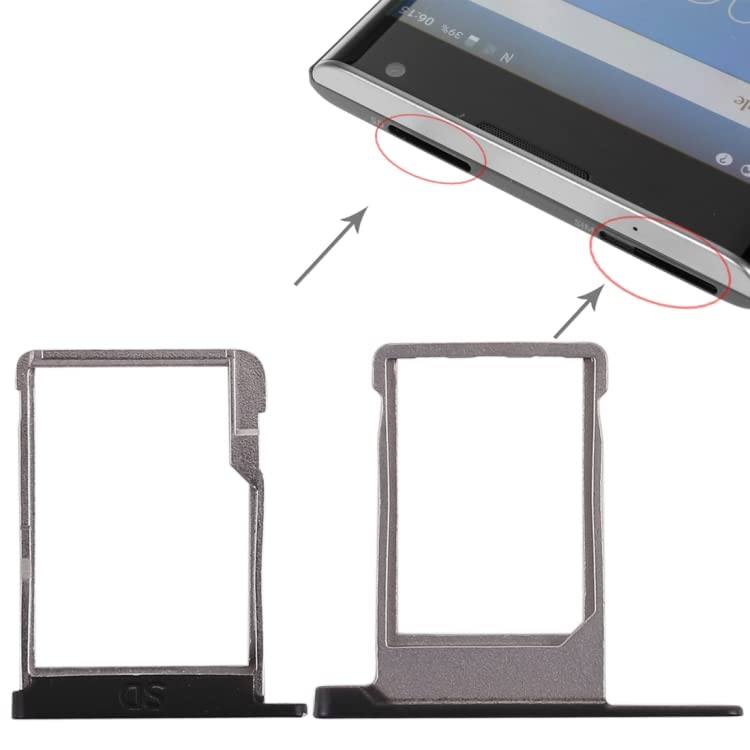 Accesorios de repuesto para teléfono móvil, bandeja de tarjeta SIM + bandeja de tarjeta micro SD para Blackberry Priv (negro) pieza de reparación