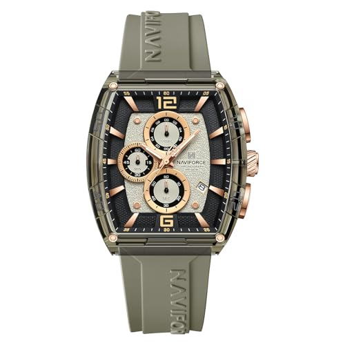 Image of NAVIFORCE NF6101 Multifunctional Chronograph dial with Silicon Strap Analog Watch
