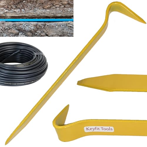 Keyfit Tools Drip Trencher Bury Micro Dip Irrigation Tube Kit System Pipe & Parts Installation Tool Digs A Clean Trench to Hide 1/2" Main Line & 1/4" Drip Tubing Hose Lines image 5