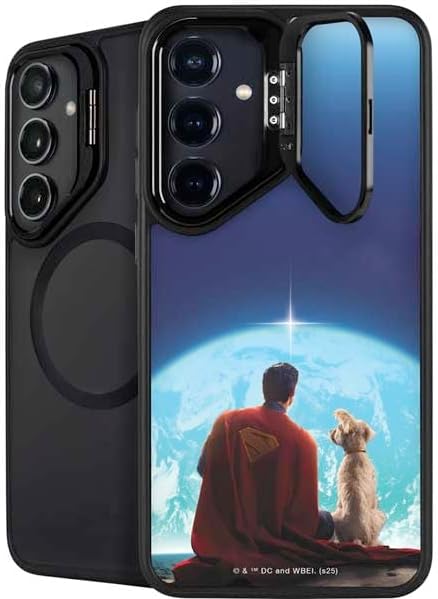 Skinit Kickstand Phone Case Compatible with Galaxy S24 Plus - Officially Licensed DC Comics Superman Color Splatter Design