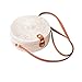 Produktbild fervory Stroh Geflochtene Tasche Böhmische Manuelle Rattan Woven Handmade Runde Ausschnitt Strandtasche Retro Woven Circular Modische Haushalts Aufbewahrungstasche
