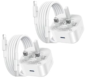 iPhone Charger Fast Charge,2Pack 20W Apple USB C to Lightning Fast Charger Cable 2M [Apple MFi Certified],UK i Phone Type C Plug and USBC PD 3.0 Cord Charge for iPhone 14 13 12 11 Pro Max XS XR 8,iPad