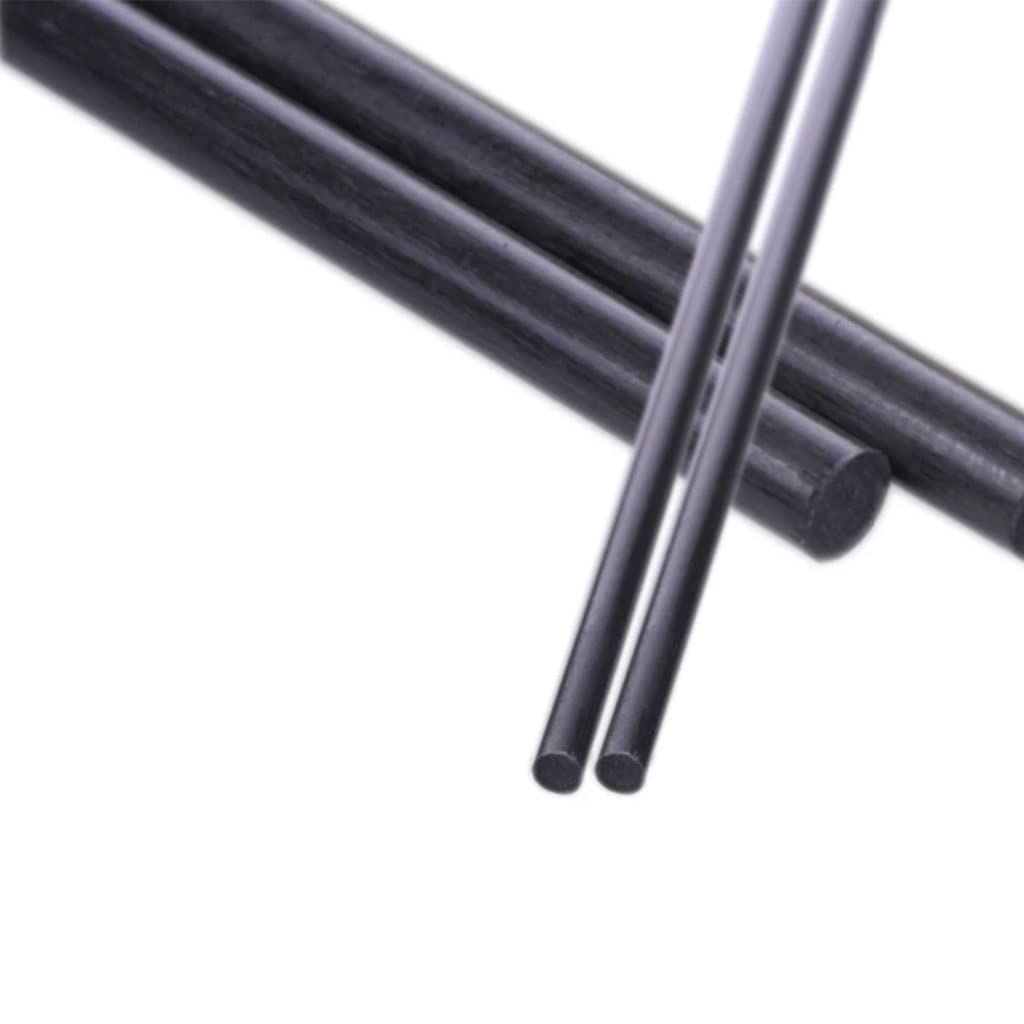 Carbon Fiber Rods 0.5-8mm x 1000mm Multi-Size Kit for RC Drone/Model Building(1.5mm)