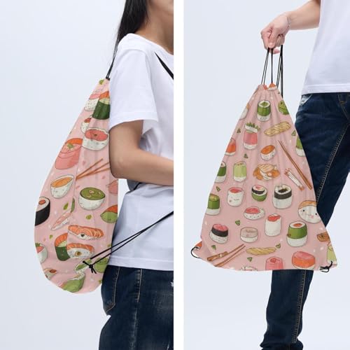 Sac à cordon lot de 2 rose et multicolore taille unique étanche - 6
