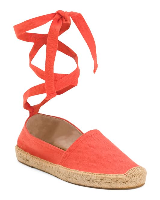 Soludos Damen Original Schnür-Espadrille Loafer, Cayenne Red, 8-8.5