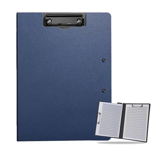 BEYOURCHOI バインダー A4 2つ折り クリップボード バインダー a4 ルーズリーフ バインダー A4/A3適用 クリップボード プレゼント ギフト 贈り物 PU ファイル 文房具 バインダー 事務用品 現場仕事 便利グッズ 文具 文房具 便利 人気 (ブルー)