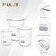 ULAB Scientific Glasbecher Set, 3 Größen von Vol. 500 ml, 1000 ml, 2000 ml, 3.3 Borosilikat Griffin, niedrige Form mit gedruckter Skala, UBG1028