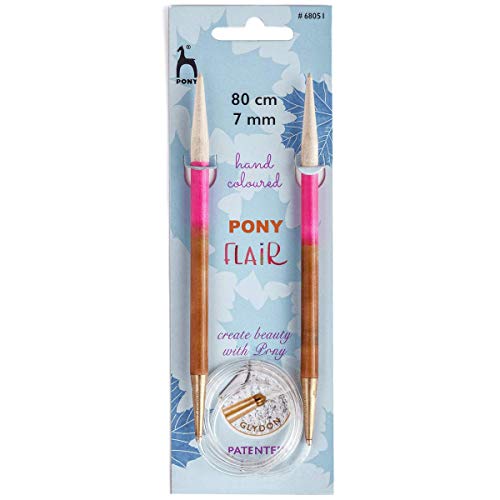 Aiguilles à tricoter circulaires Pony Flair 80cm pour donner vie à vos projets tricot