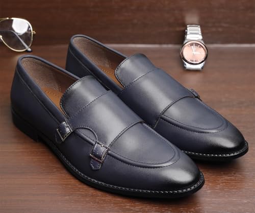 Image of LOUIS STITCH Oxford Formal Shoes for Men | Slip-on Monk Style | Office Shoes for Men | Ideal for Business, Casual, Parties (LSRG FM)