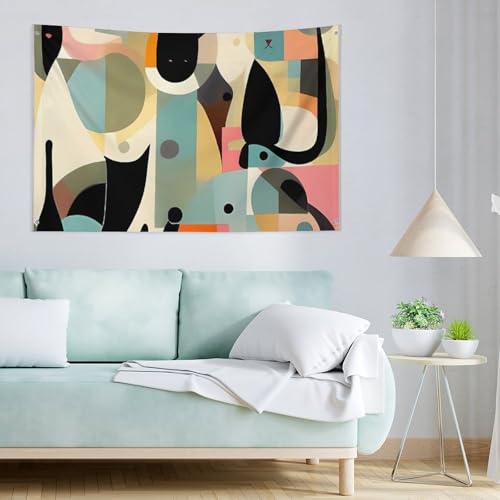 Décoration de maison de printemps avec drapeau de jardin chat moderne - 4
