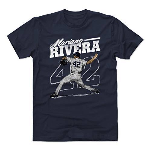 500 LEVEL Mariano Rivera Shirt (Cotton, Large, True Navy) - Mariano Rivera Retro W WHT