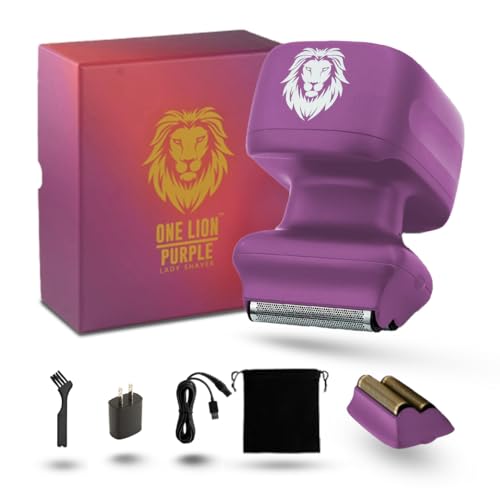 Skull Shaver One Lion Purple PRO Shaver for Women - Flawless Hair Removal - Electric Shaver with Stepped Twin foil Technology