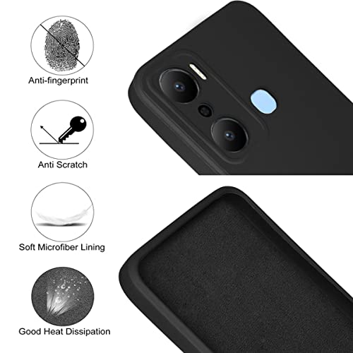 Image of Jkobi Back Cover Case for Infinix Hot 20 Play (Inside Fiber Cloth | Smooth Matte Finish | Elegant Professional Look |Black)