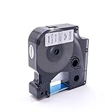 Medidas: 12 mm x 7 m Cartucho de cinta para rotular 12mm marca vhbw para Dymo LabelMaker PC, PC2, 1000, 1000+, 2000, 3500, 4500, 5000, 5500 sustituye Dymo D1, 45011.